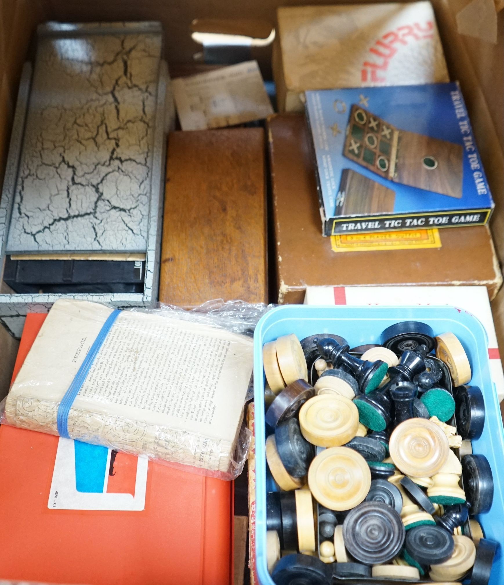 A mixed collection board games, cards etc